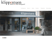 Tablet Screenshot of max-klippestuen.dk